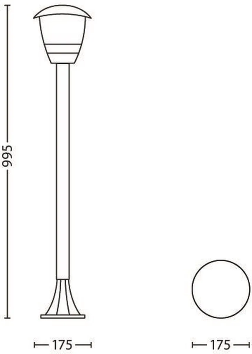 Philips Creek sokkellamp - groot