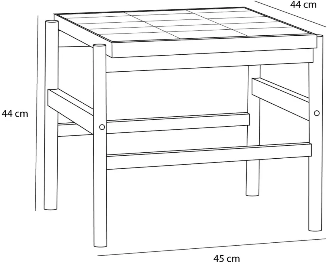 Hübsch Tile Bijzettafel Mint - afbeelding 2 van 6