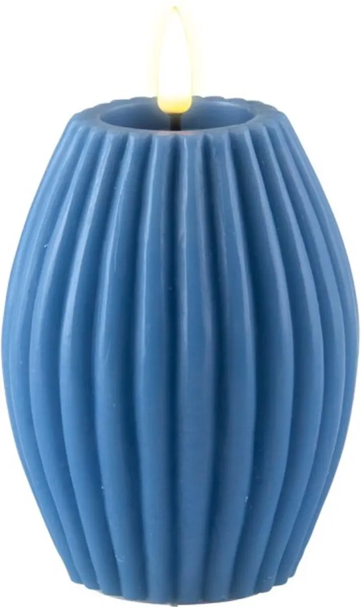 Deluxe HomeArt LED kaars ribbel blue
