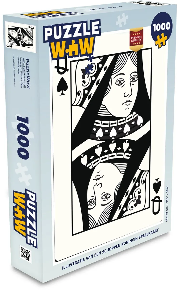PuzzleWow Legpuzzel Schoppenkoningin 1000 Stuks - Multicolor