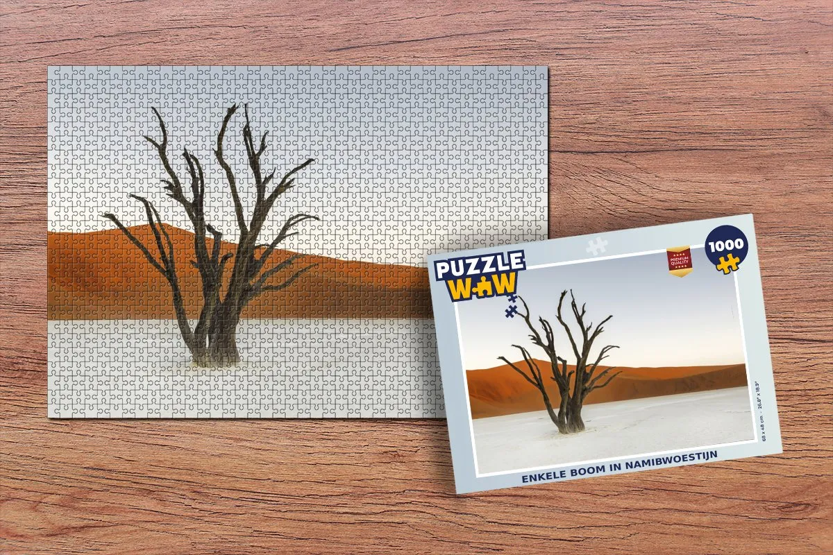 PuzzleWow Legpuzzel Enkele boom in Namibwoestijn 1000 Stuks - Multicolor