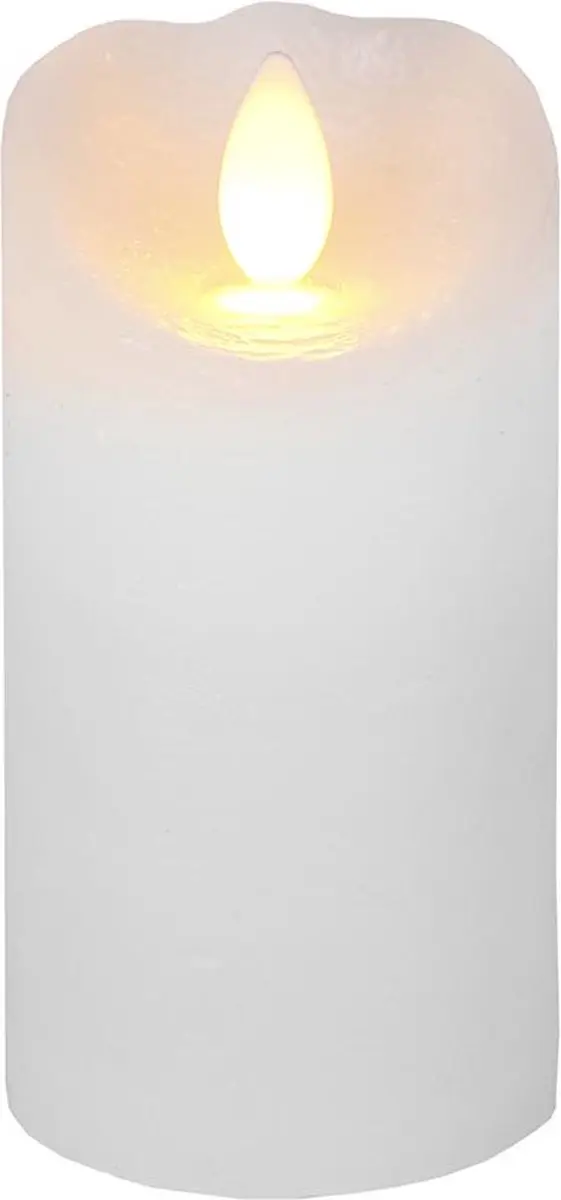 Star Trading Candle Glow, zuilkaars, was, wit, LED, timer, geel, binnenkant, 10