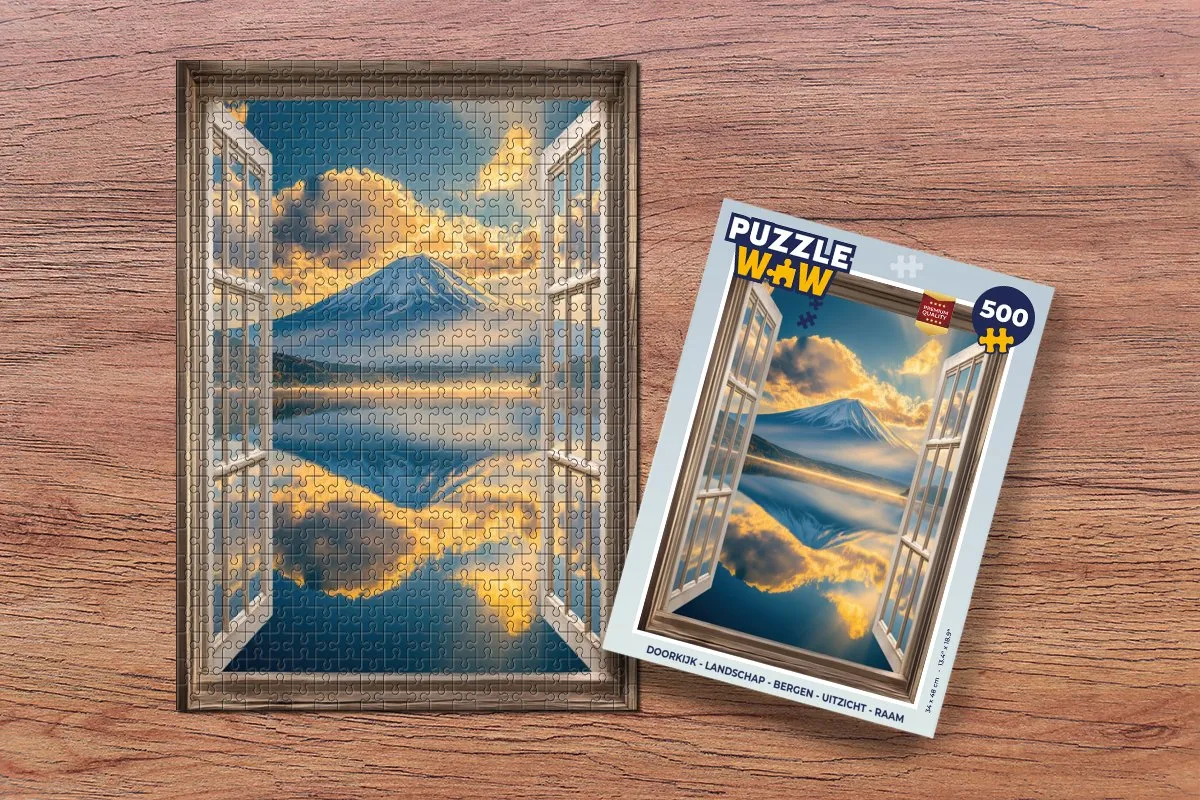 PuzzleWow Doorkijk Bergen Legpuzzel 500 Stuks - 8721173243392