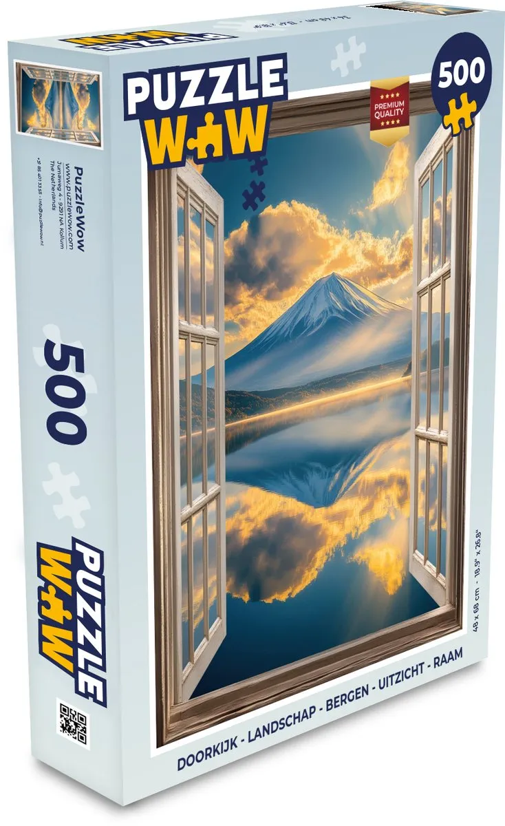PuzzleWow Doorkijk Bergen Legpuzzel 500 Stuks