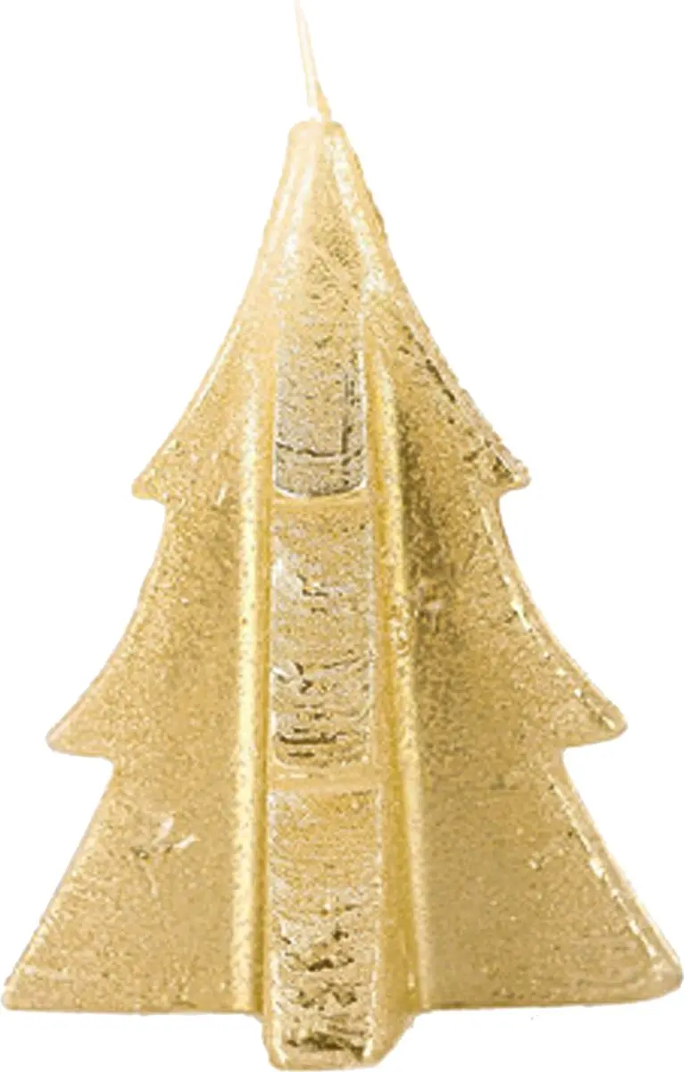 4 x Gouden Kerstboom Kaarsen