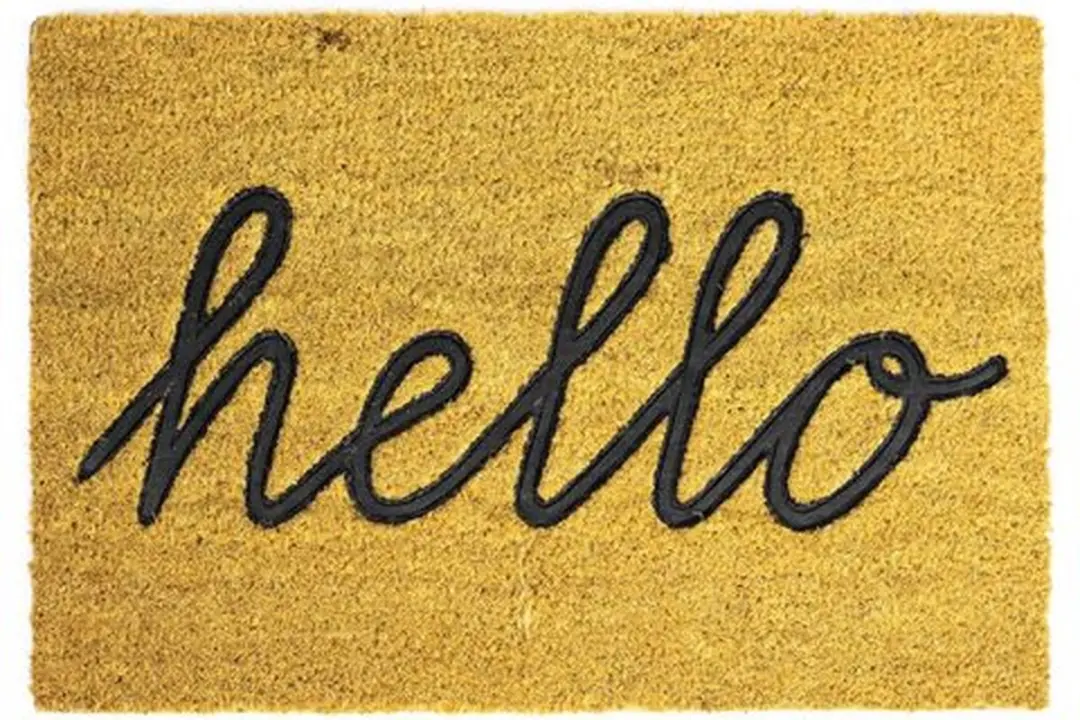 Deurmat Rubber met Kokos Hello 39 x 60 cm