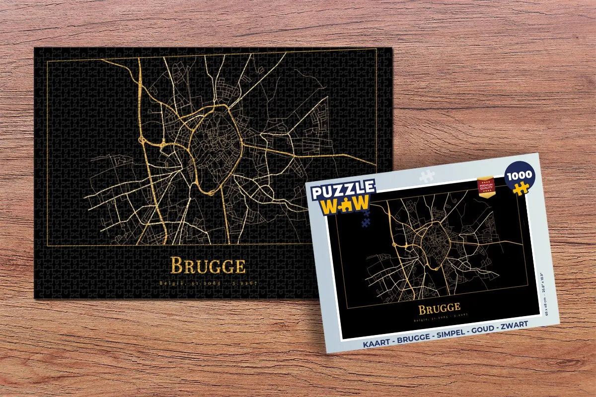 PuzzleWow Brugge Legpuzzel 1000 Stuks - Multicolor