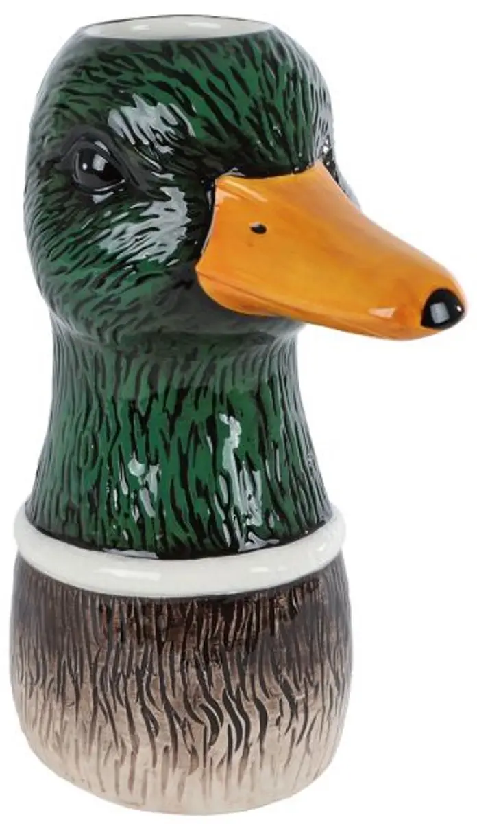 Vaas eend groen aardewerk decoratie 18x16,5x24cm speelgoed.