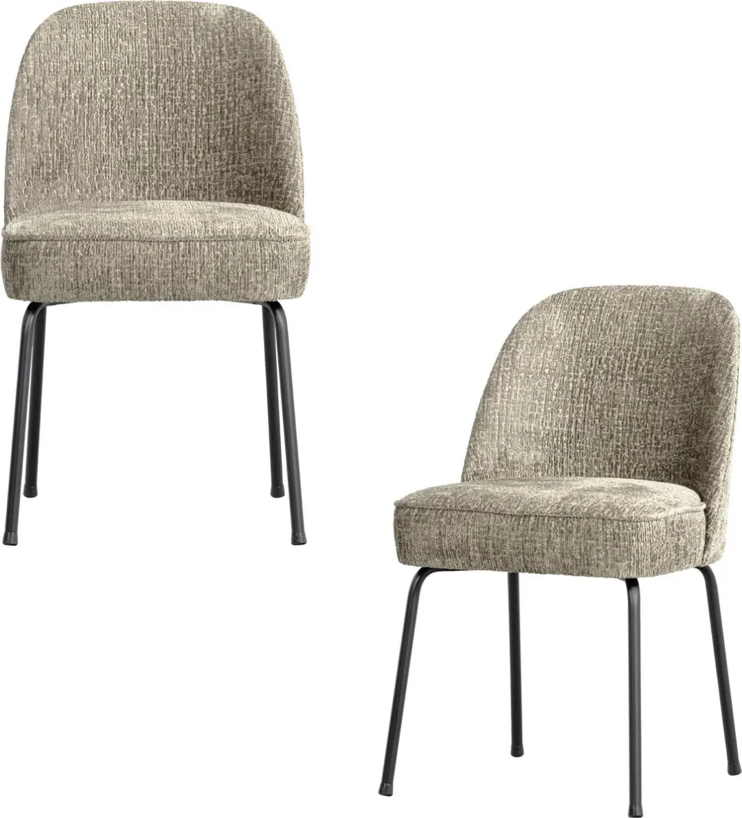 WOOOD Vogue Eetkamerstoelen - Velvet - Wheatfield - Set van 2