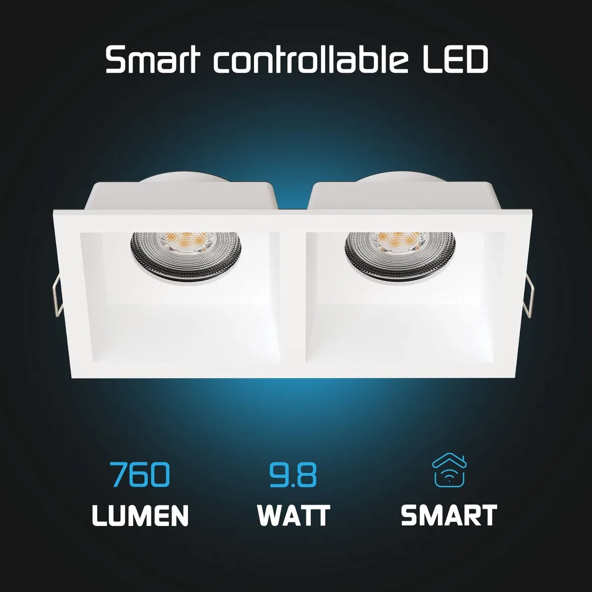 LEDVION Smart Inbouwspot 6x GU10 RGBW 4.9W - Wit
