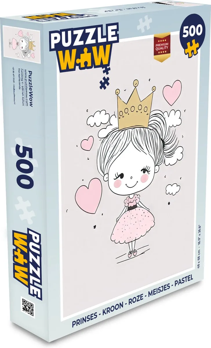 PuzzleWow Prinses Kroon Legpuzzel 500 Stuks