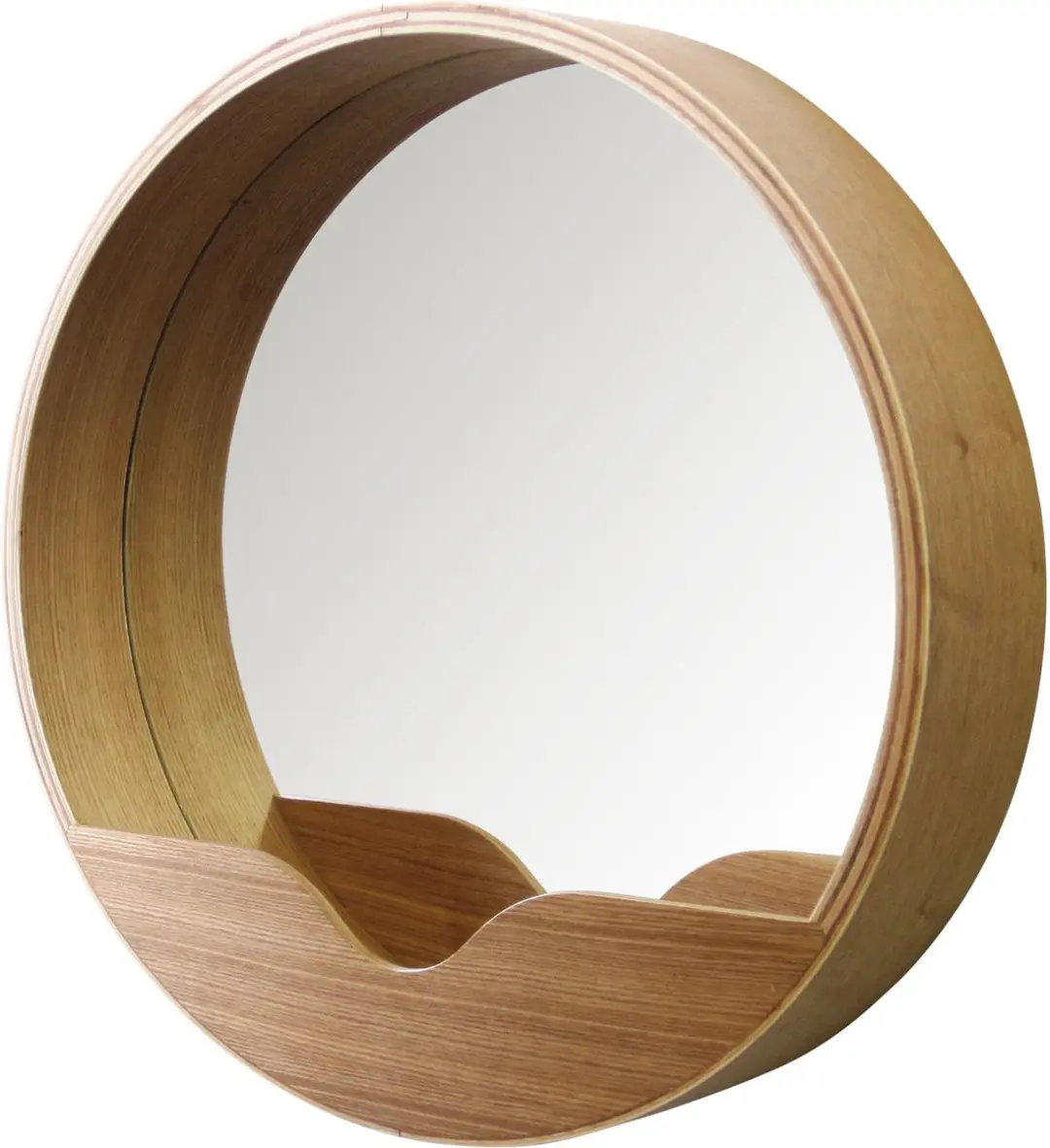 Zuiver Round Wall Spiegel 60cm - Bruin - afbeelding 2 van 6