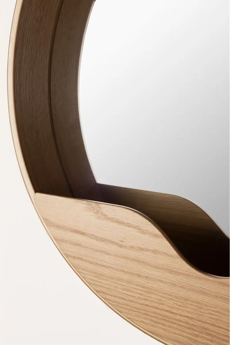 Zuiver Round Wall Spiegel 60cm - Bruin - afbeelding 4 van 6