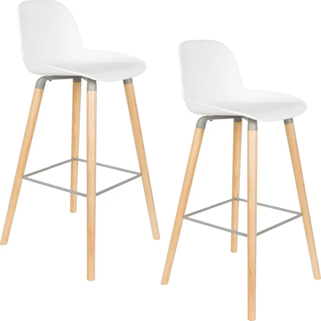 Zuiver Albert Kuip Barkrukken rugleuning 75 cm Wit
