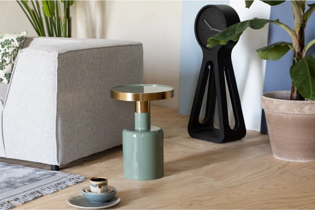 Zuiver Glam Bijzettafel 36cm - Groen/Goud - afbeelding 3 van 6