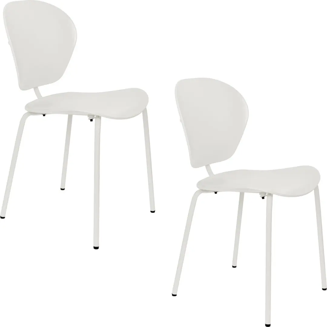 Zuiver The Ocean Chair Eetkamerstoelen Coconut Milk - Set van 2