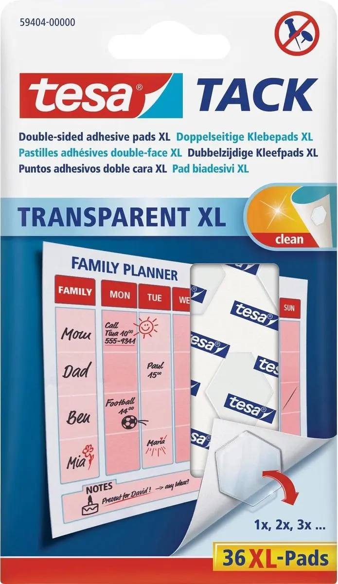 Tesa dubbelzijdige kleefpads XL