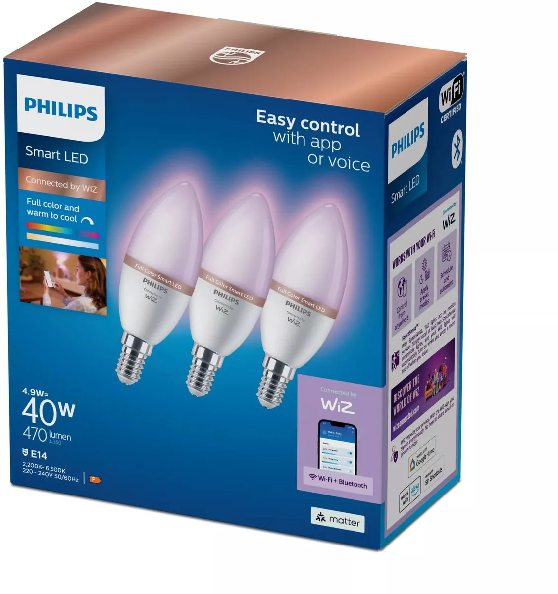 Philips LED Kaarslamp C37 E14