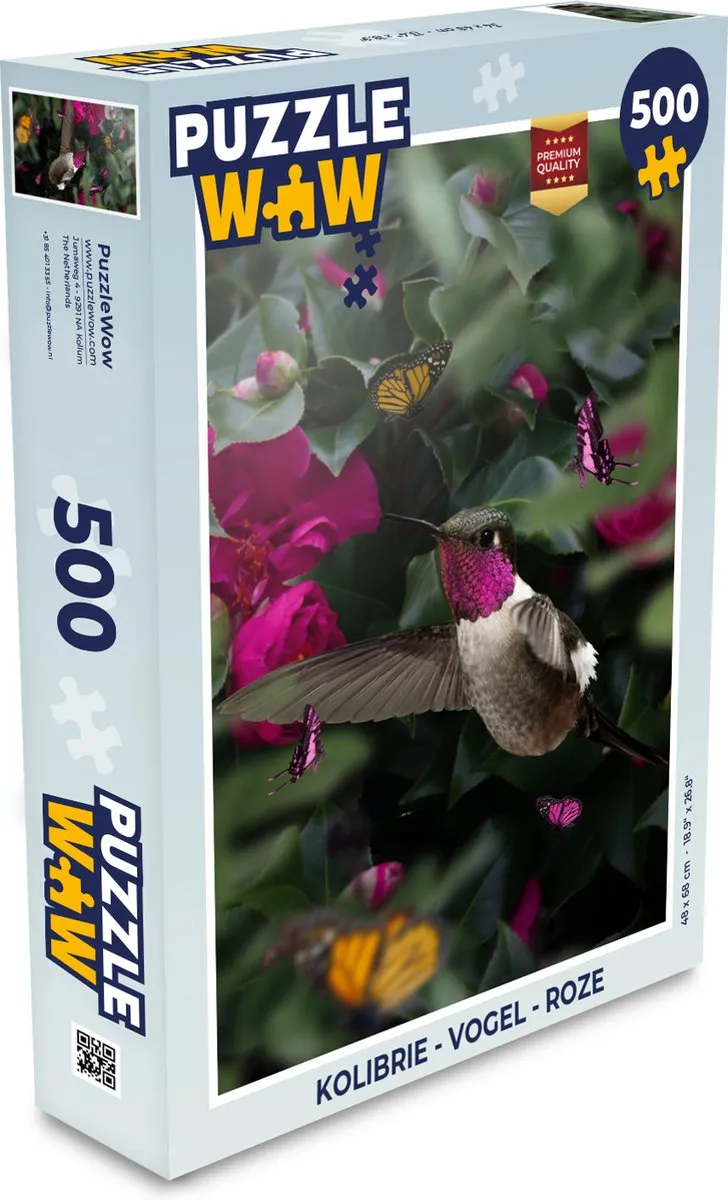 PuzzleWow Kolibrie Legpuzzel 500 Stuks