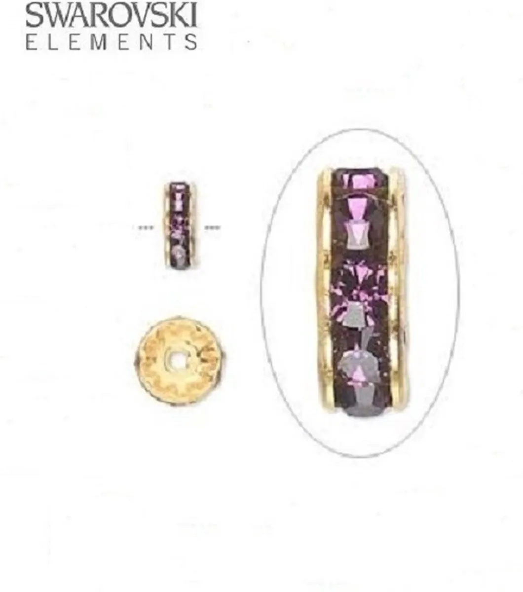 Swarovski Elements Strass Rondelle Spacer Kralen 6mm