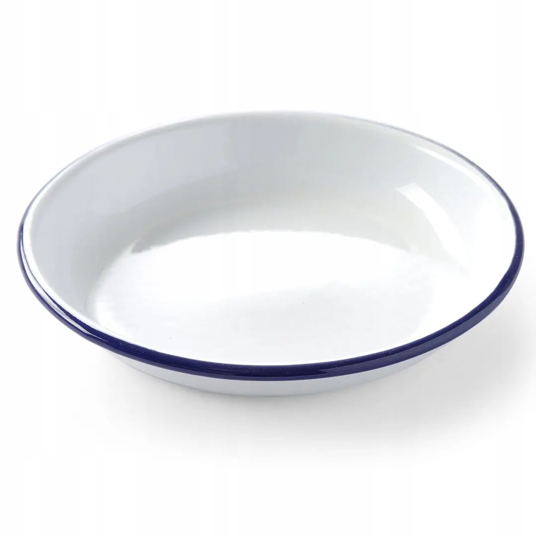 Hendi Diep Emaille Bord Wit Retro Gastronomie 180mm