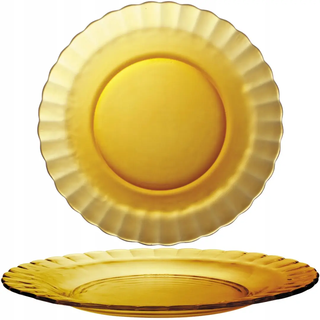 Duralex Picardie Amber Dessertborden 205mm Gehard Glas (6 stuks)