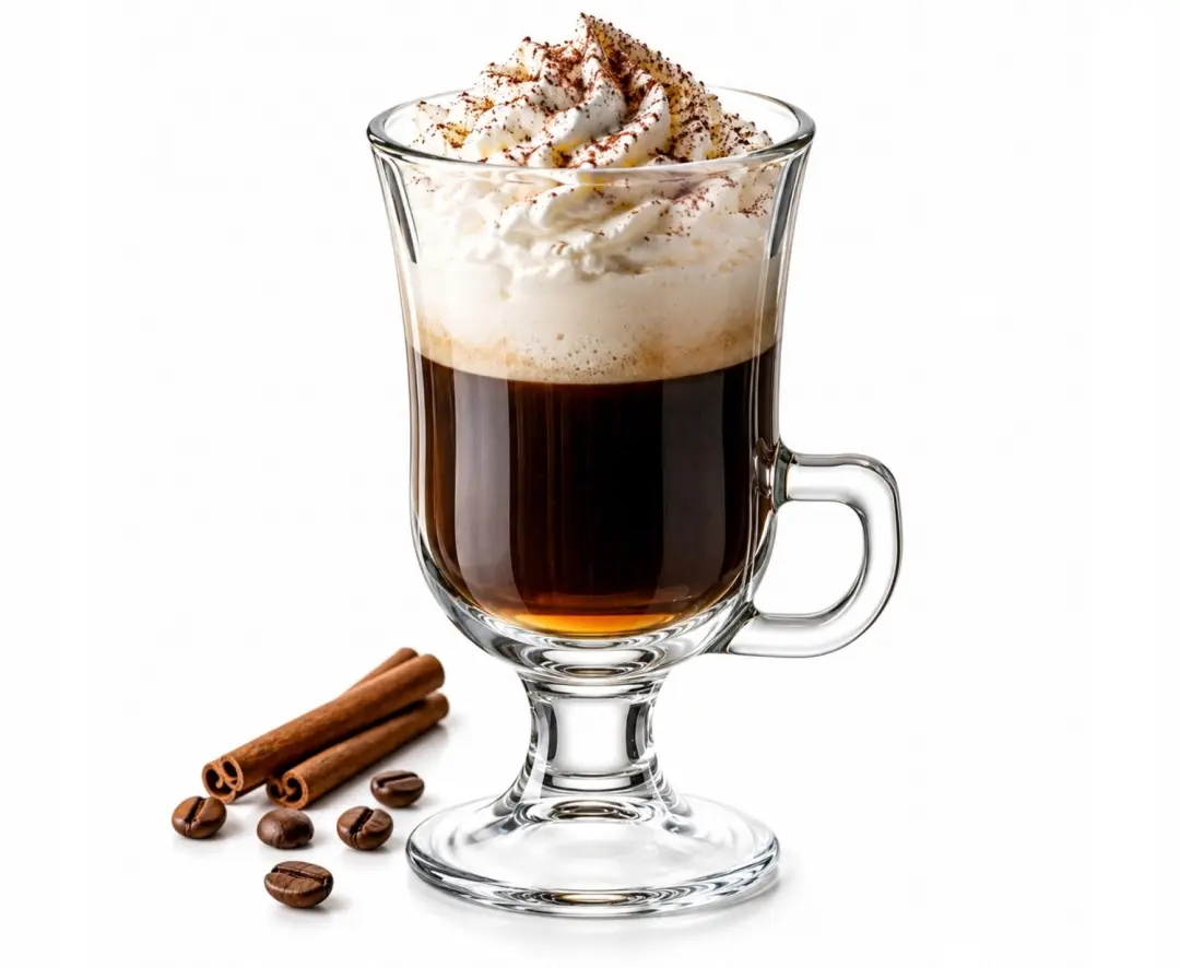 Glazen Irish Coffee 240ml met Oor voor Latte, Thee & Desserts