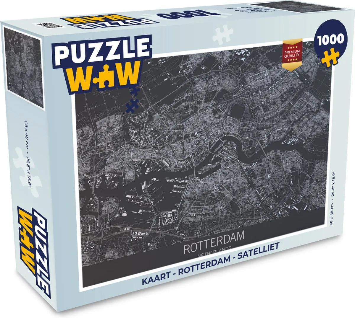 PuzzleWow Rotterdam Satelliet Legpuzzel 1000 Stuks