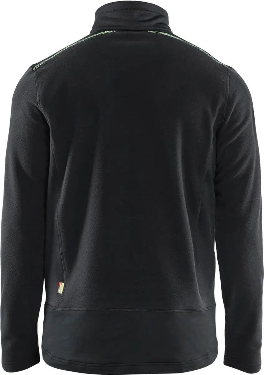 Blåkläder 4765 Microfleecejas - Zwart/Geel - afbeelding 4 van 6