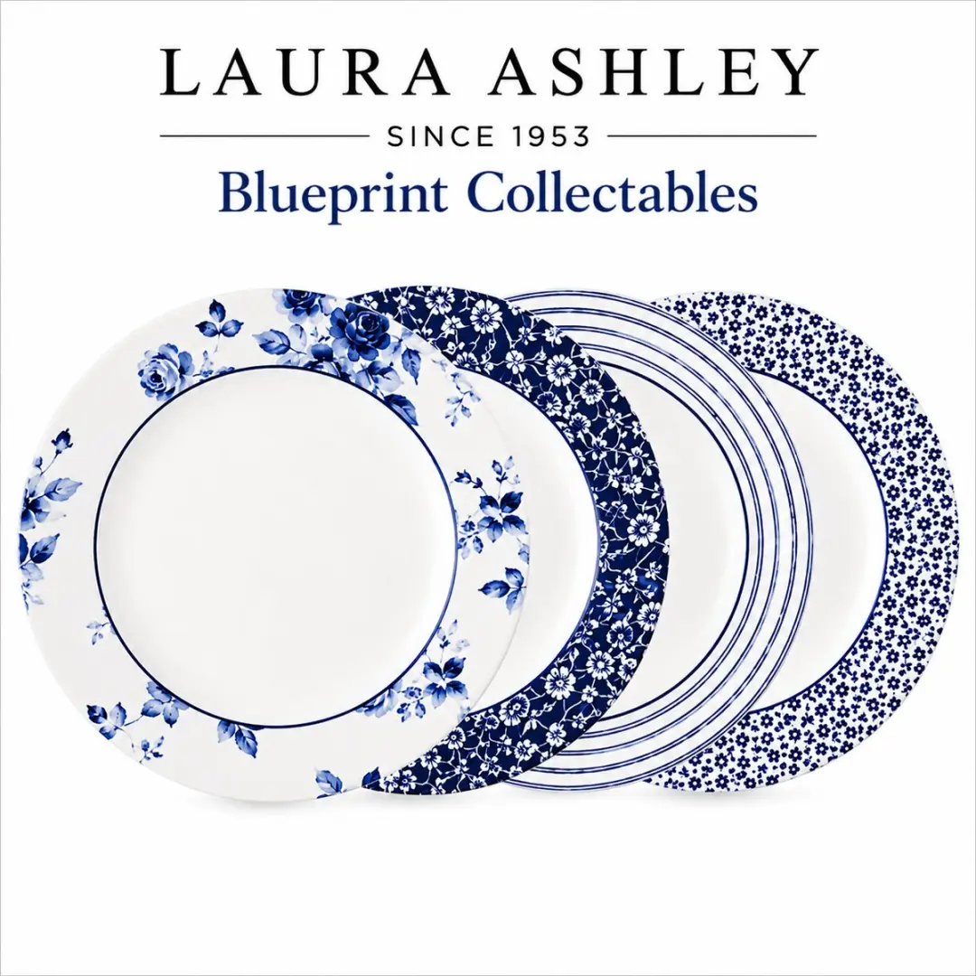 Laura Ashley Blueprint Borden set van 4 - 23 cm Assorti