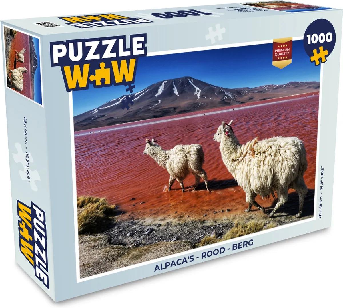 PuzzleWow Alpaca's Legpuzzel 1000 Stuks - Multicolor