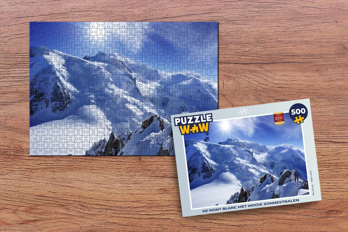 PuzzleWow De Mont Blanc Legpuzzel 500 Stuks - Multicolor