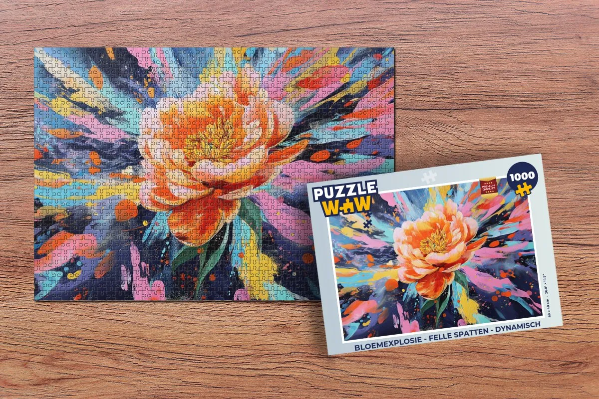 PuzzleWow Bloemexplosie Legpuzzel 1000 Stuks - Dynamisch