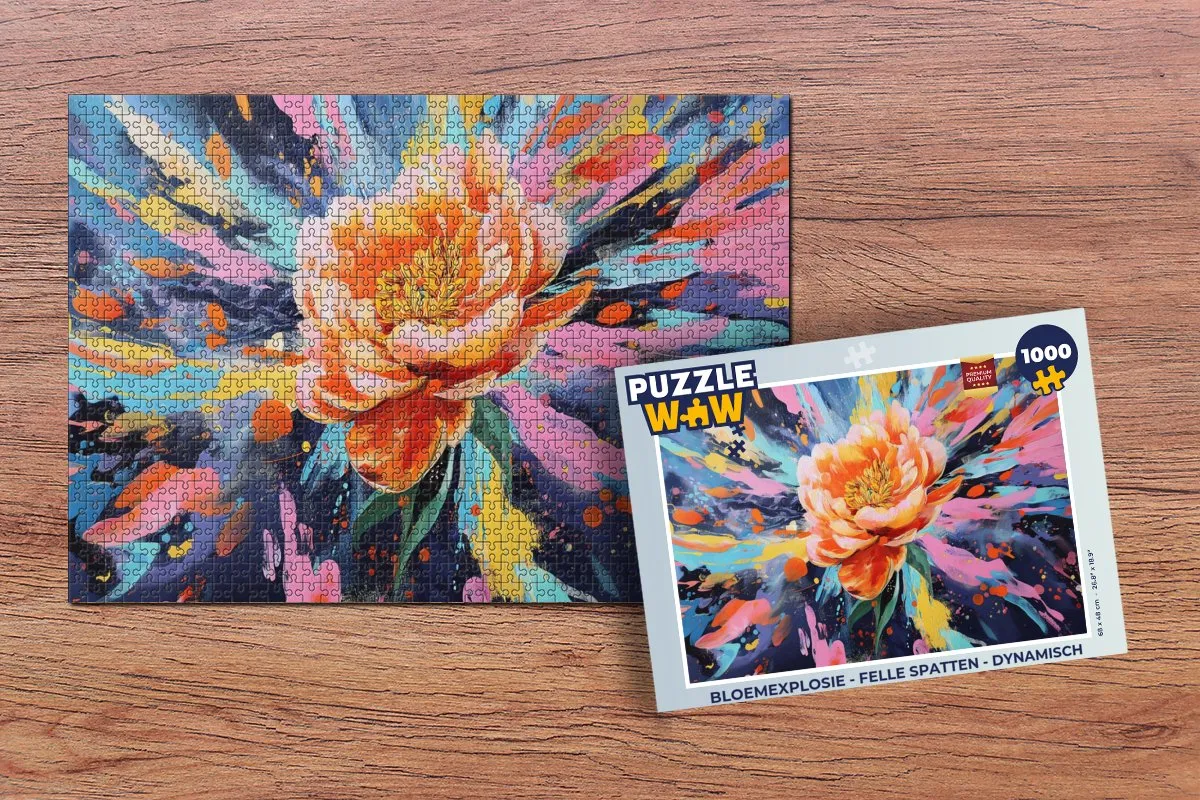 PuzzleWow Bloemexplosie Legpuzzel 1000 Stuks - Dynamisch