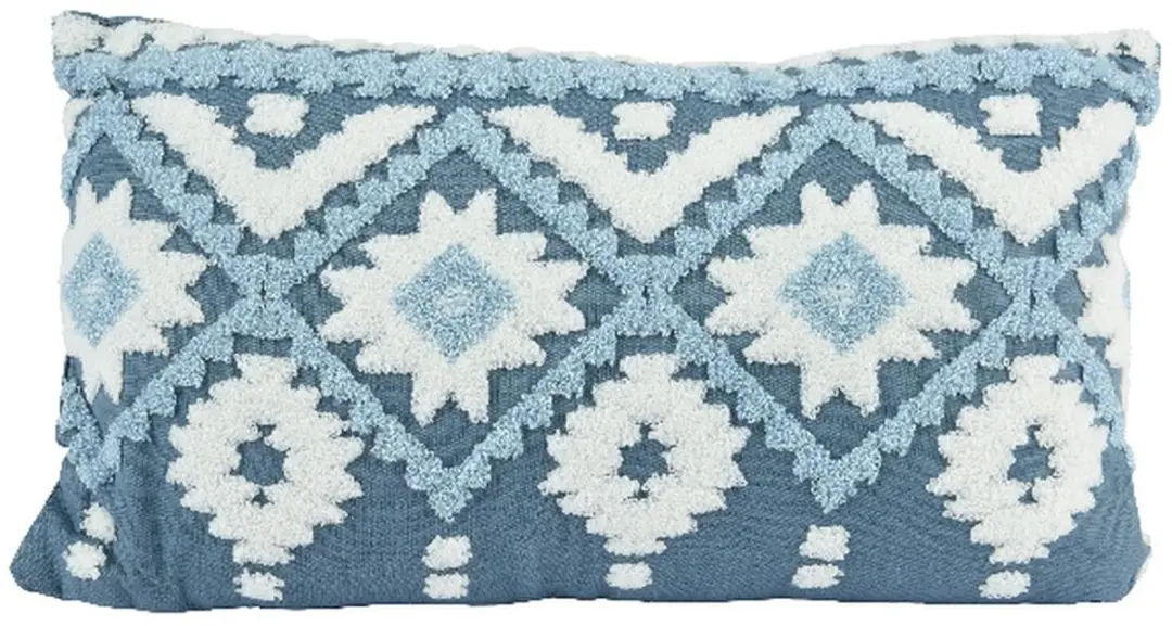Kaemingk kussen indigomotief blauw 50 x 30 cm
