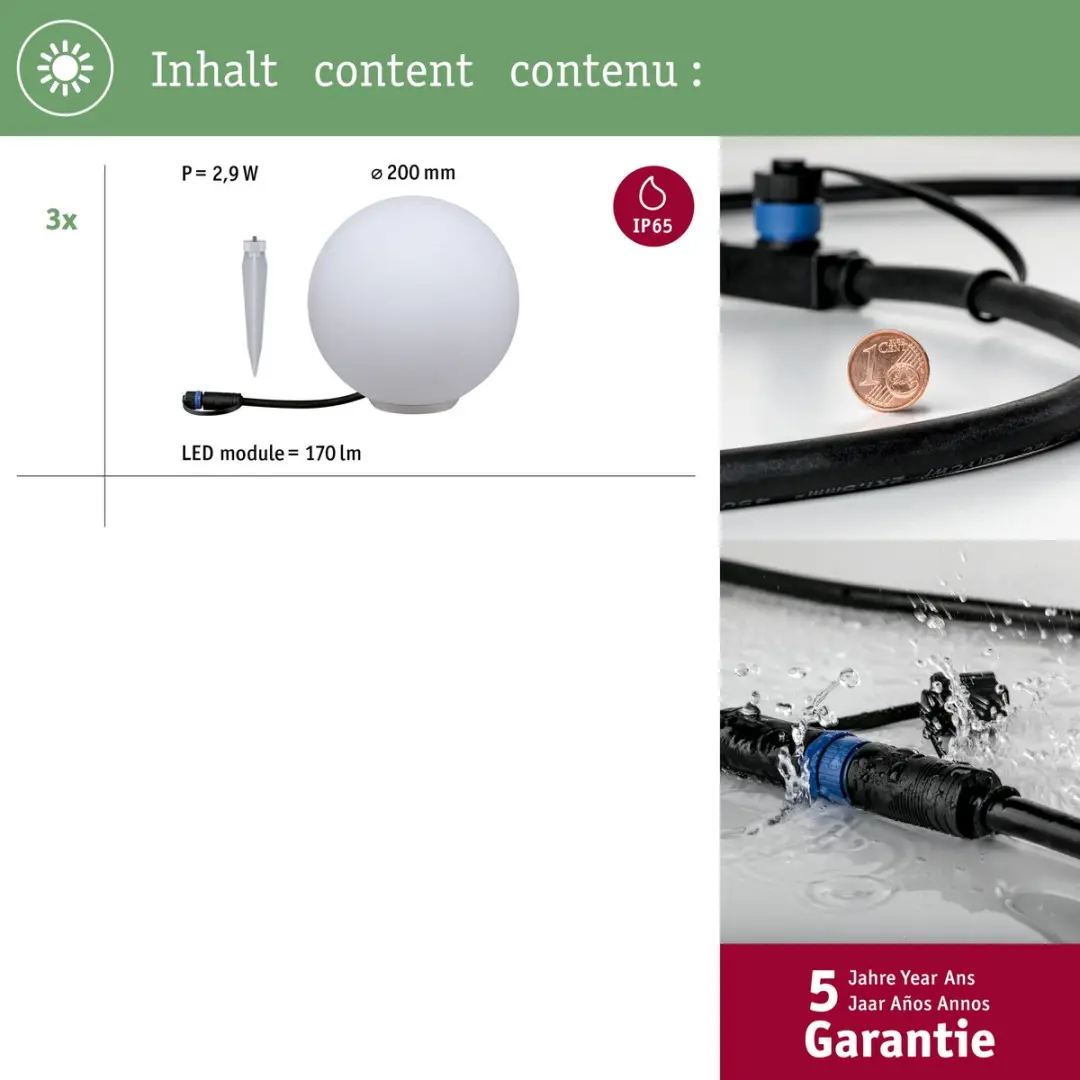 Paulmann Plug & Shine Globe Zigbee RGBW 2,9W - afbeelding 6 van 6