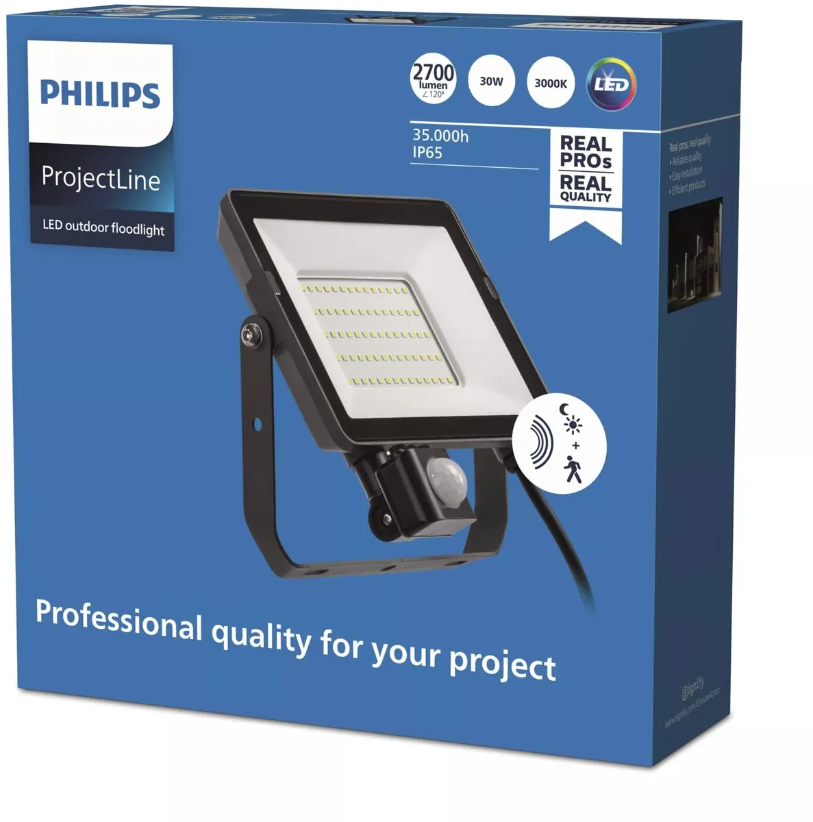 Philips ProjectLine Schijnwerper 30W Warmwit - Sensor - Zwart - afbeelding 6 van 6