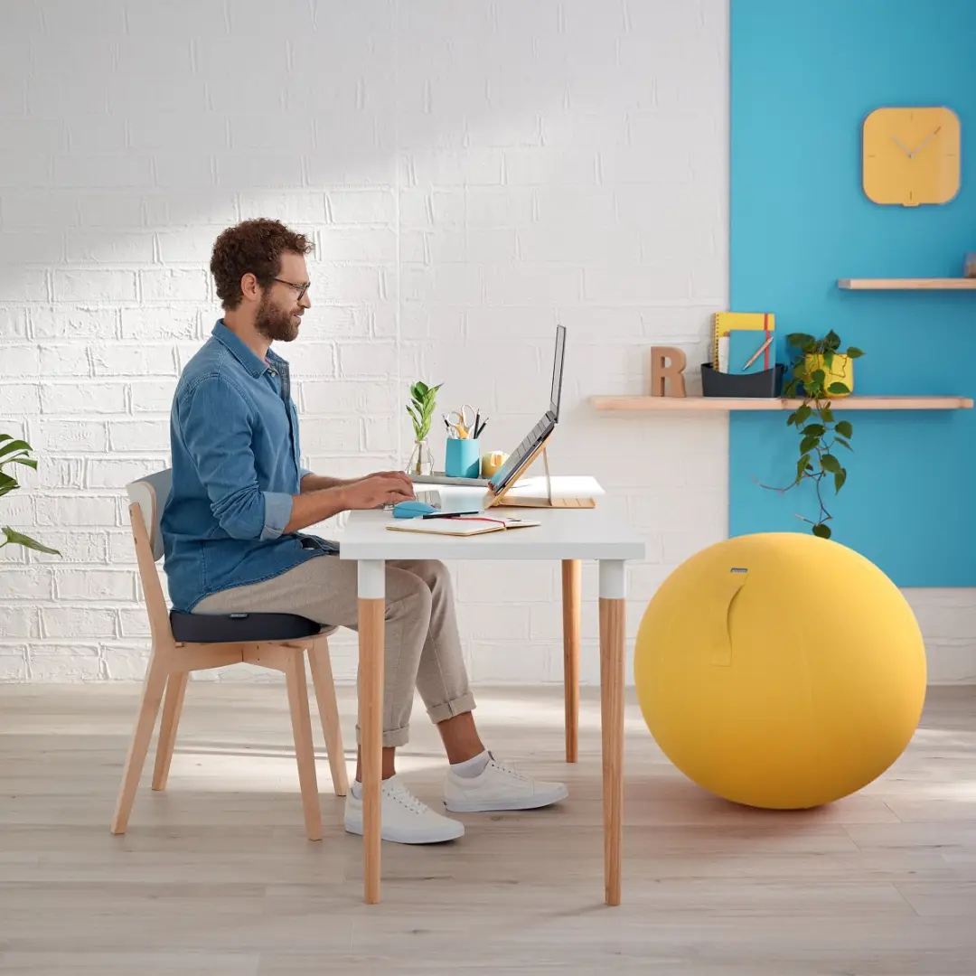 Leitz Ergo Cosy Zitkussen - Fluweel Grijs - afbeelding 5 van 6