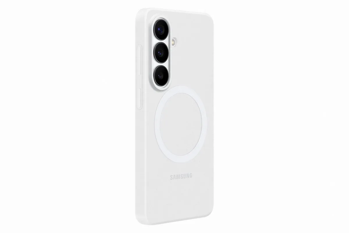 Samsung Galaxy S26 Silicone Magnet Hoesje - Wit