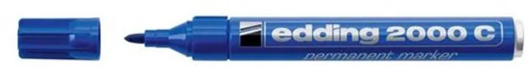 Edding 4-2000C 003 permanente marker Blauw Beitelvormige punt 10 stuk(s)
