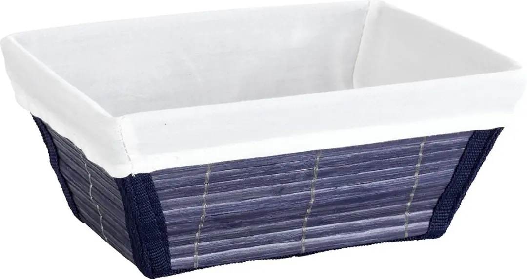 WENKO Opbergmand Bamboo M donkerblauw