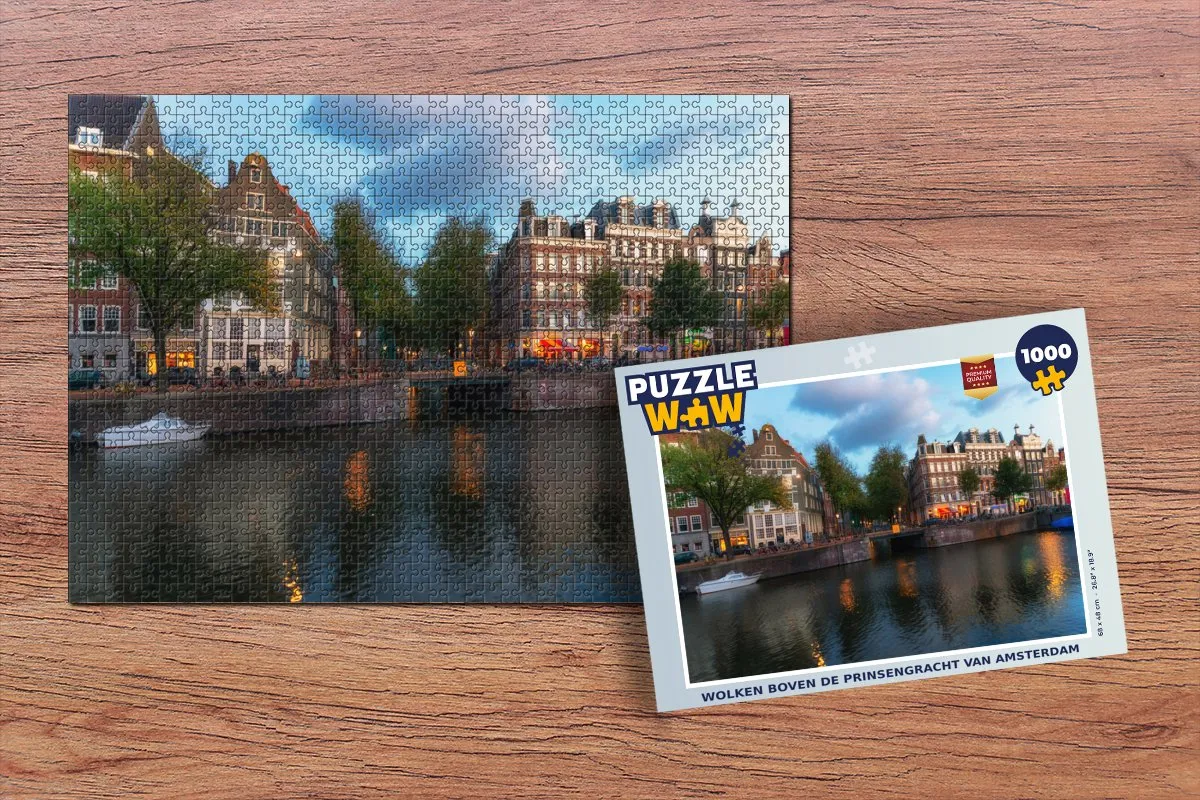 PuzzleWow Wolken boven de Prinsengracht Legpuzzel 1000 Stuks - Multicolor