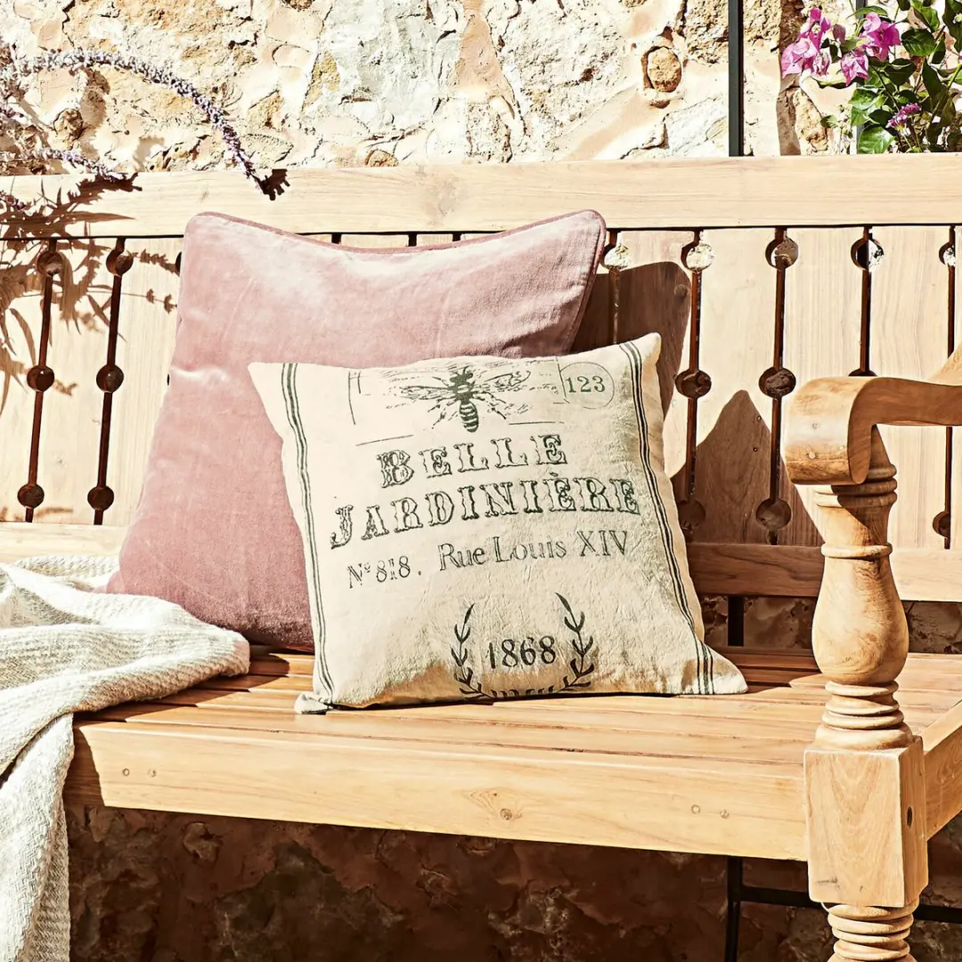 Loberon Kussenhoes Abelle - Beige - afbeelding 5 van 5