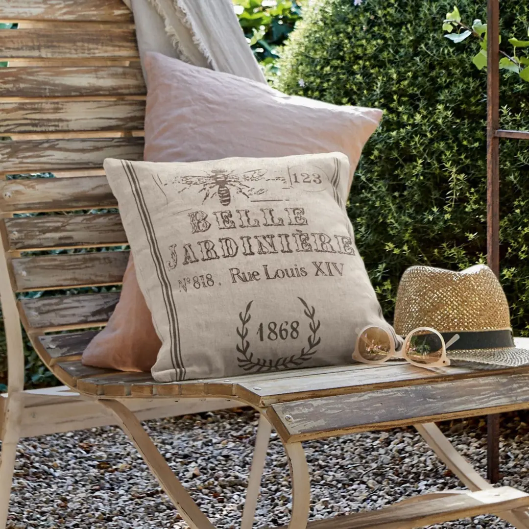 Loberon Kussenhoes Abelle - Beige - afbeelding 2 van 5