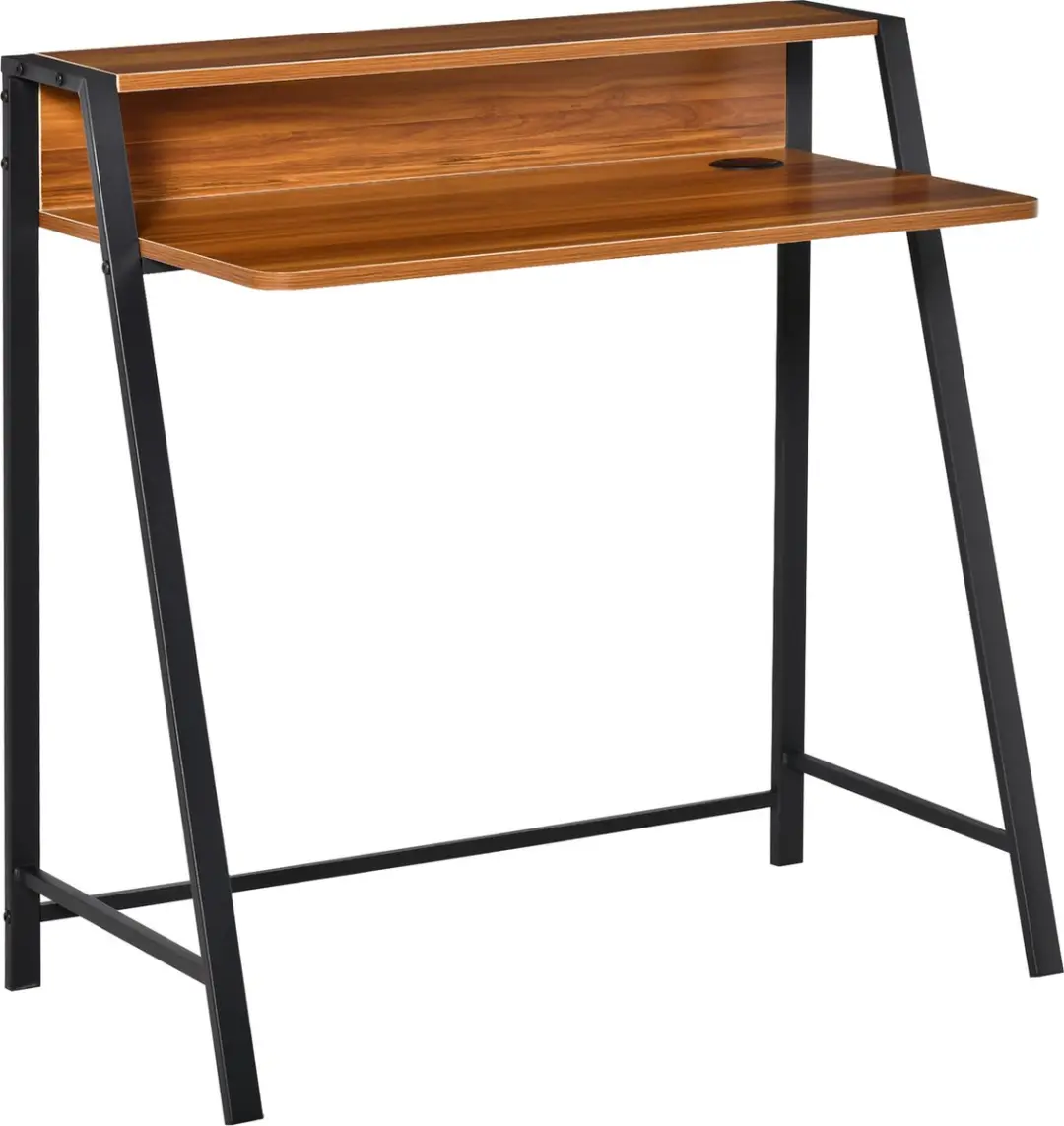 HOMCOM Bureau, computertafel, lade, bureau, werktafel met kabeldoorvoer 836-055