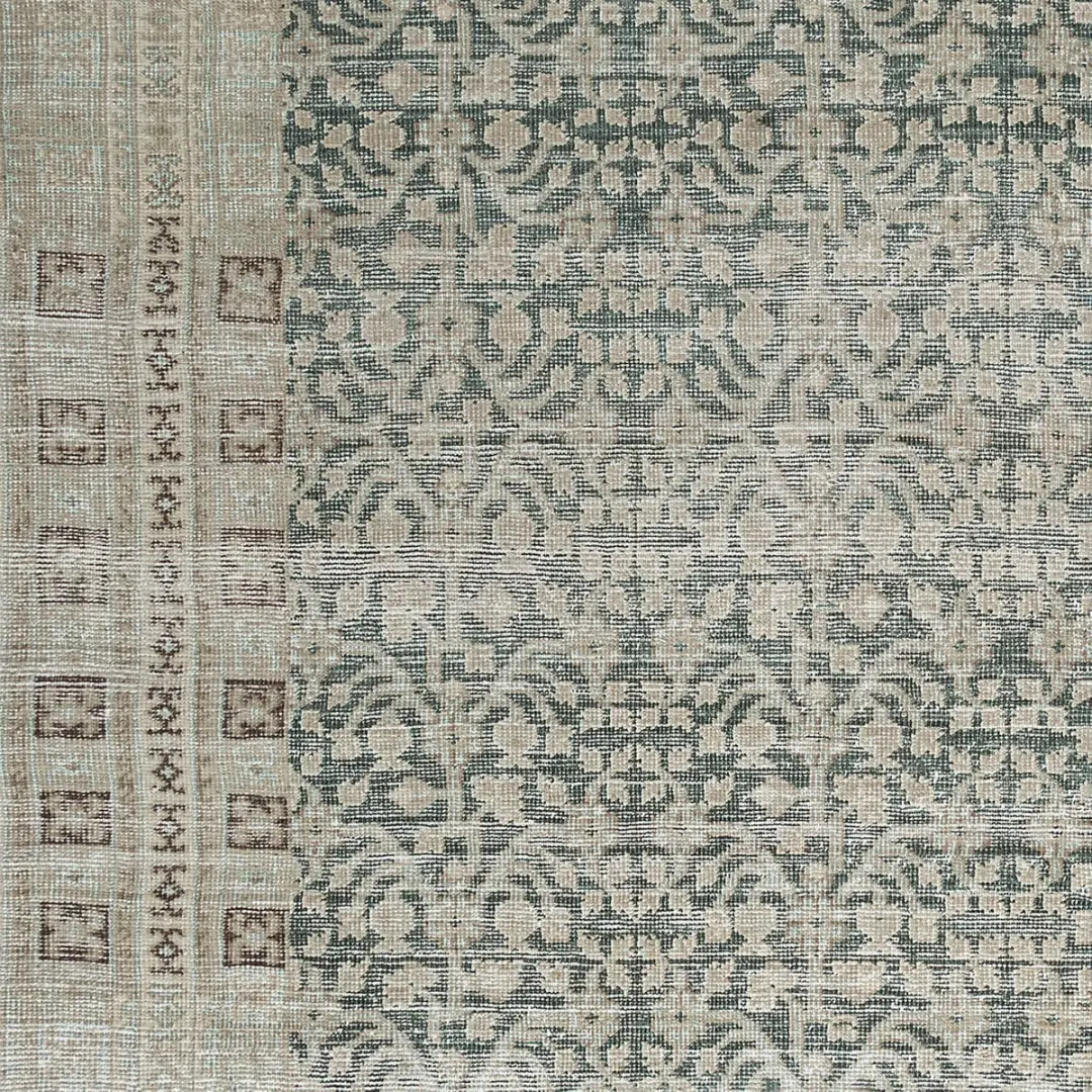 Loberon Nadimah Vloerkleed - Beige/Groen - afbeelding 2 van 5