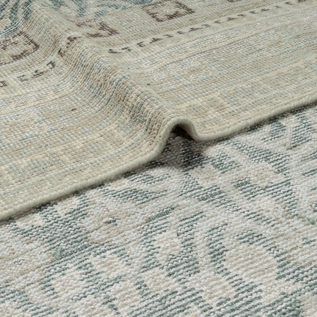 Loberon Nadimah Vloerkleed - Beige/Groen - afbeelding 4 van 5