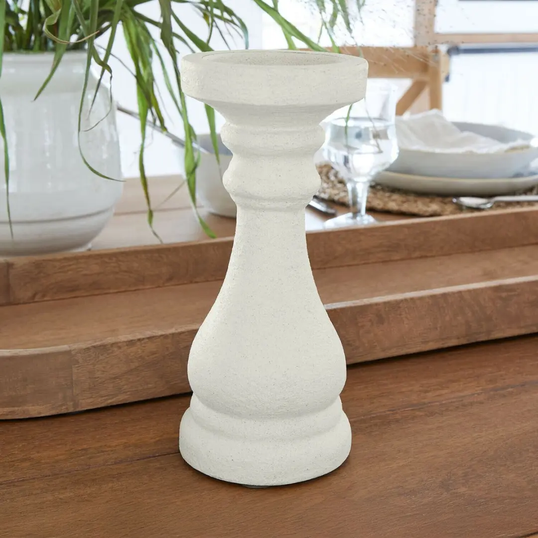 Loberon Quenlivre Kandelaar Set - 3 Stuks Wit - afbeelding 3 van 5