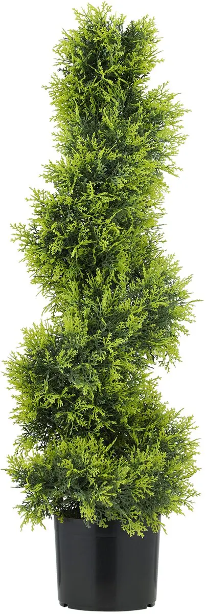 HOMCOM Kunstmatige Topiaries Kunststof, Metaal Ø16,5 x 90H cm Groen