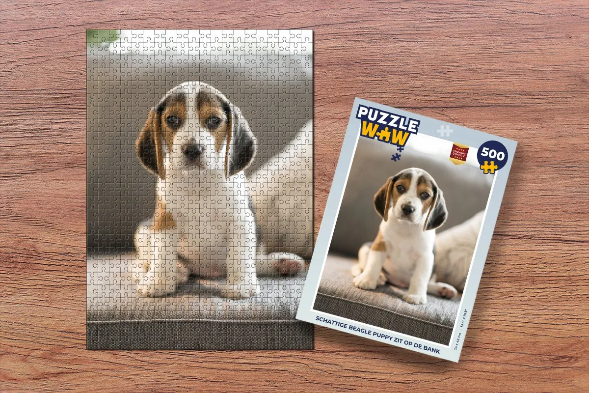 PuzzleWow Legpuzzel Schattige Beagle 500 Stuks - Multicolor